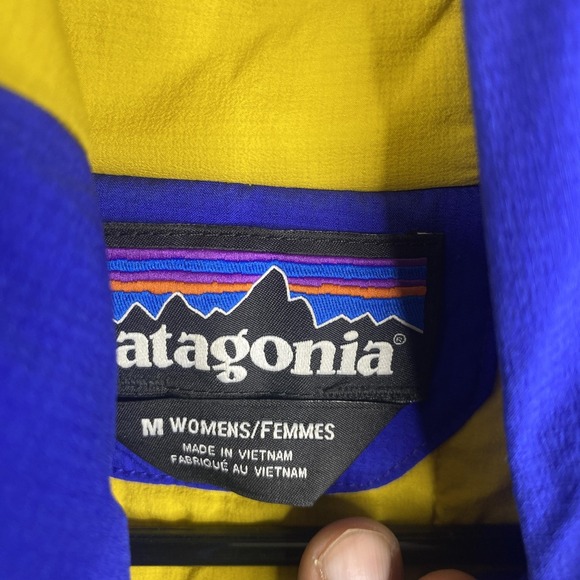 Patagonia Jacket Womens Medium Blue Yellow H2No Hooded Triolet STY84340 - Picture 6 of 16